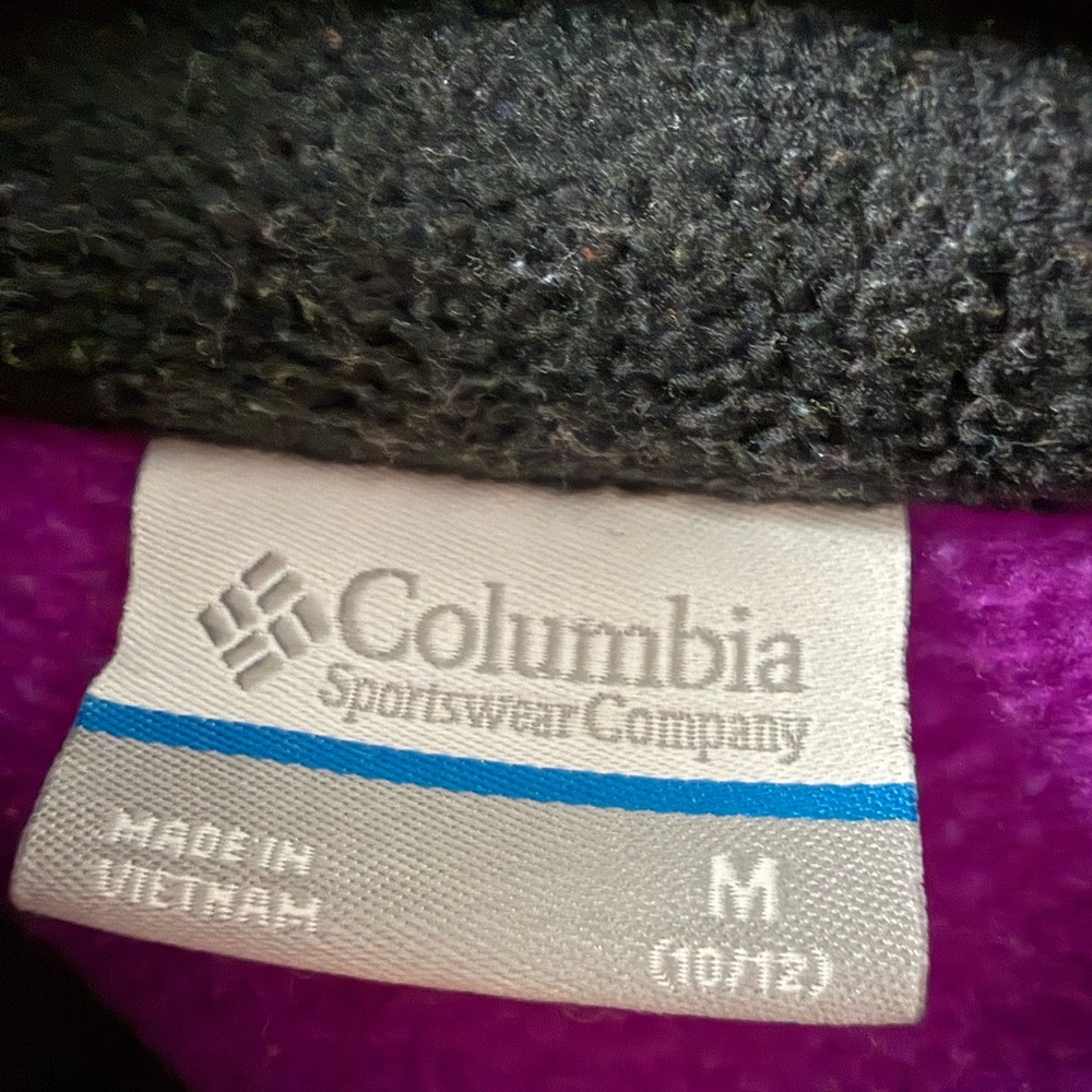 Columbia Kids' Vibrant Purple and Black Fleece Jacket - Picture 4 of 4